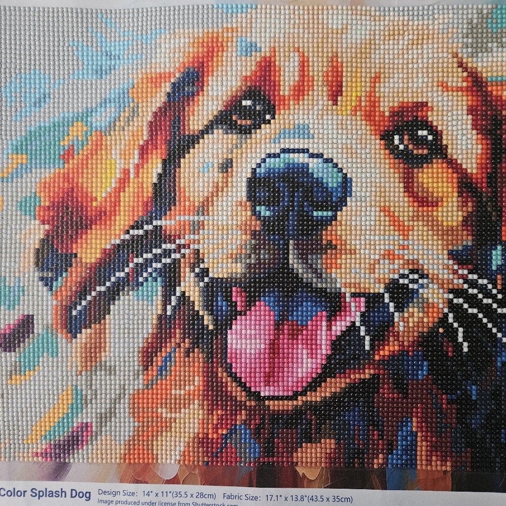 Ready To Frame And Hang Vibrant Dog Wall Art